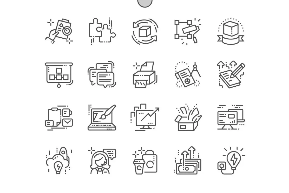 品牌图标素材 Branding Line Icons免费下载