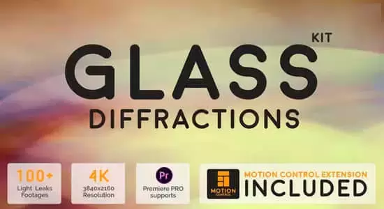 100个镜头折射光效散景动画4K视频素材 Glass Diffraction Kit