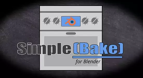 烘焙PBR材质纹理贴图Blender插件 SimpleBake V1.1.0
