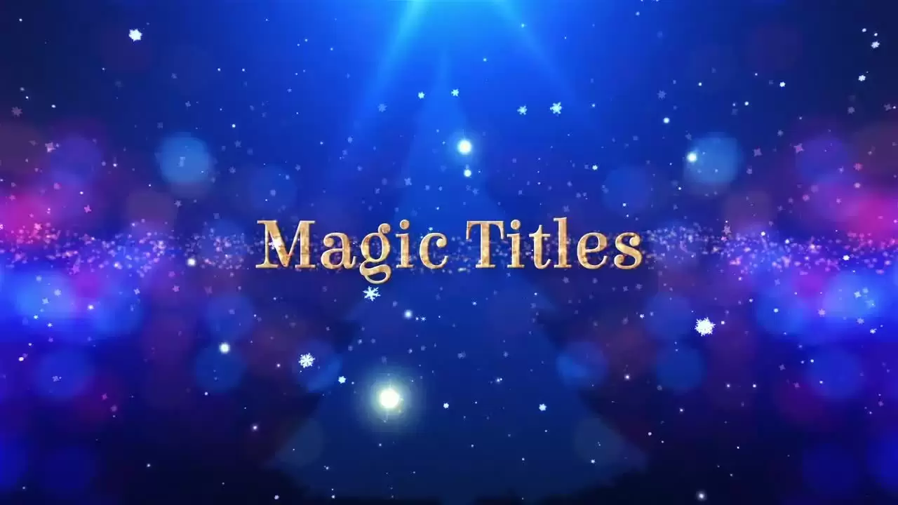 魔术标题漂亮设计动画AE模板视频下载-附音频