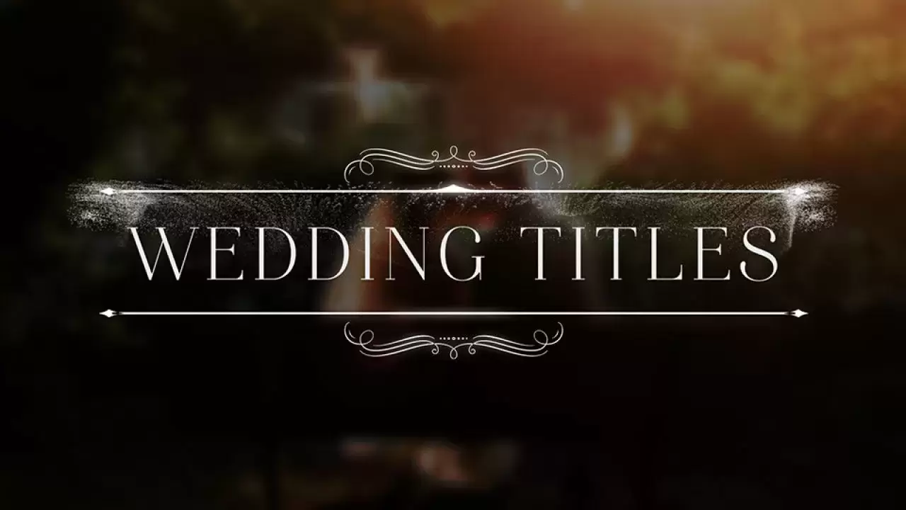 精心修饰的婚礼标题AE模板视频下载