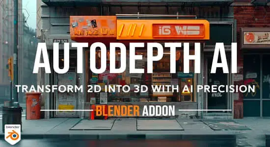 Blender插件-AI人工智能图片生成自动三维模型 AutoDepth AI V1.0.1