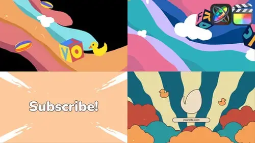 FCPX模板的有趣云LOGO标志