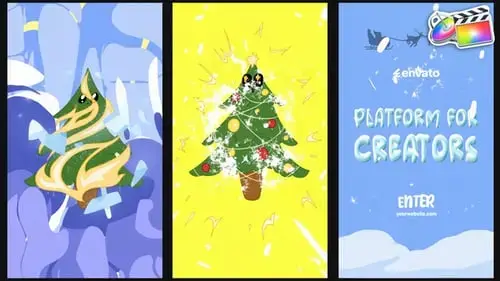 圣诞树标志 | FCPX模板