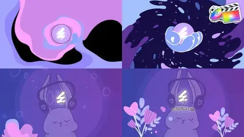 抽象冷却LOGO标志FCPX模板