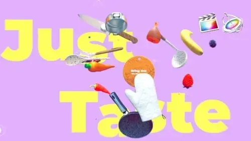 烹饪表演LOGO标志RevealFCPX模板