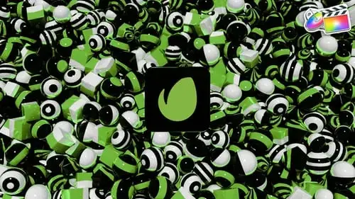 3D抽象形状LOGO标志FCPX模板