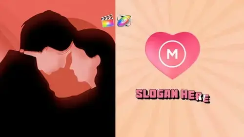 情人节爱徽标RevealFCPX模板 情人节爱徽标RevealFCPX模板