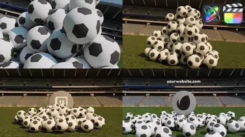 FCPX模板的一堆标志足球LOGO标志动画 FCPX模板的一堆标志足球LOGO标志动画