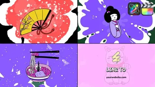 日本风格变形标志动画效果FCPX模板 日本风格变形标志动画效果FCPX模板