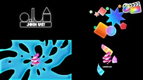 FCPX模板的渐变形状徽标logo动画