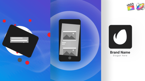 干净的手机上的Logo标志FCPX模板 干净的手机上的Logo标志FCPX模板