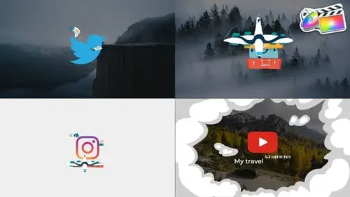 FCPX模板的旅行Logo标志