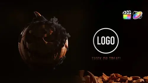 南瓜爆炸特效标志揭秘FCPX模板