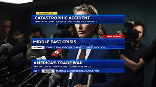 新闻广播低字幕条3栏目包装AE模板