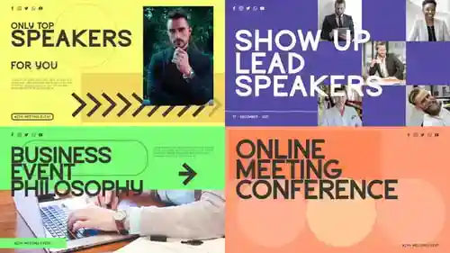 在线活动促销广播和清洁AE视频