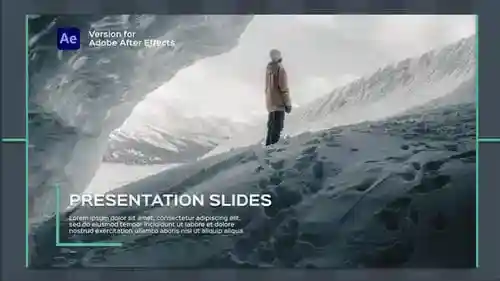 通用平滑幻灯片抽象艺术AE视频