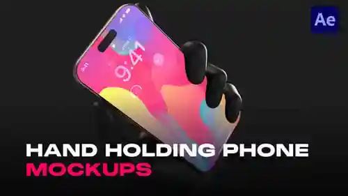 3D手机模型,视频显示3d iphone和3d可视化AE视频