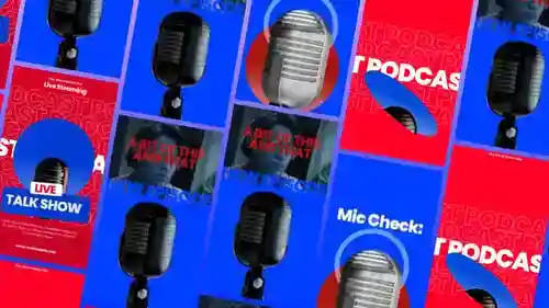 播客Talkshow卷轴故事动画和品牌AE视频