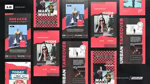 销售Instagram故事广告AE视频