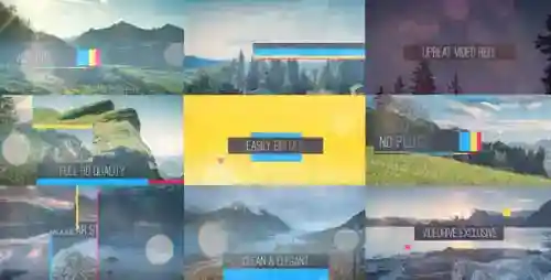 大文字画面视频宣传广告AE视频