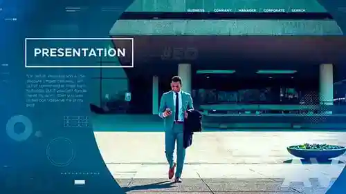 公司介绍和干净的照片展示AE视频