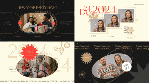 圣诞节促销广告包装AE视频