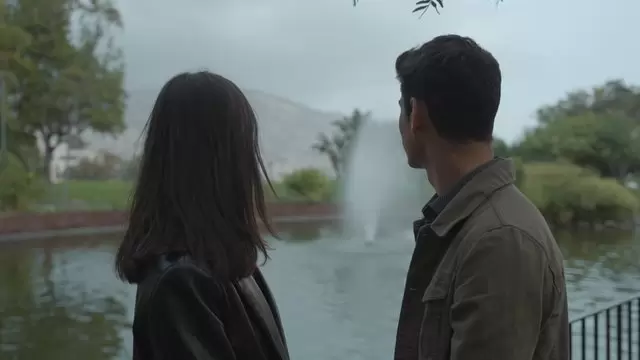 城市公园里一对相爱的夫妇视频素材插图