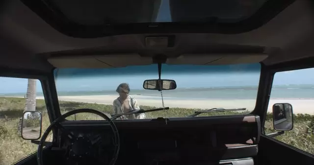 海边一对异国情调情侣上车开车视频素材插图