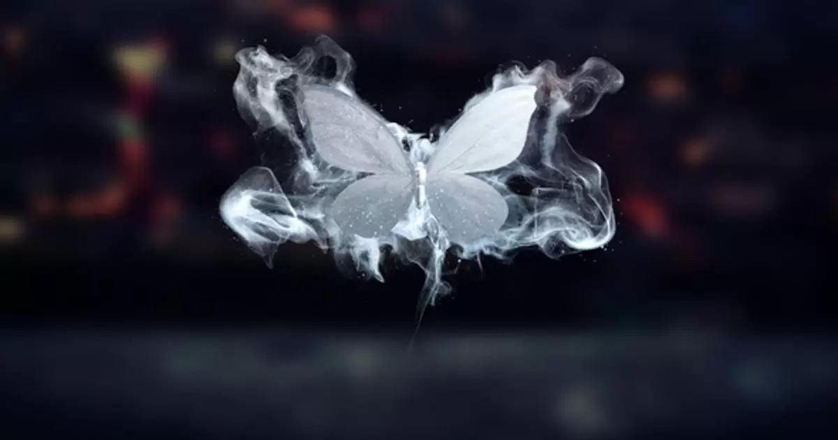 蝴蝶扇动翅膀logo标志揭示AE模版Merging Butterflies Logo Reveal插图