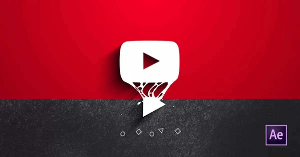 Youtube简单液体标志AE模版Youtube Minimal Liquid Logo插图