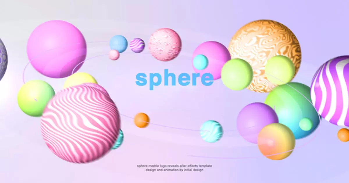 标志揭示-大理石球体AE模版Logo Reveals - Marble Sphere