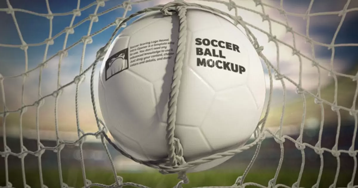 足球得分进球体育运动logo标志AE模版Soccer Scoring Logo Reveal Intro Opener Frontal插图