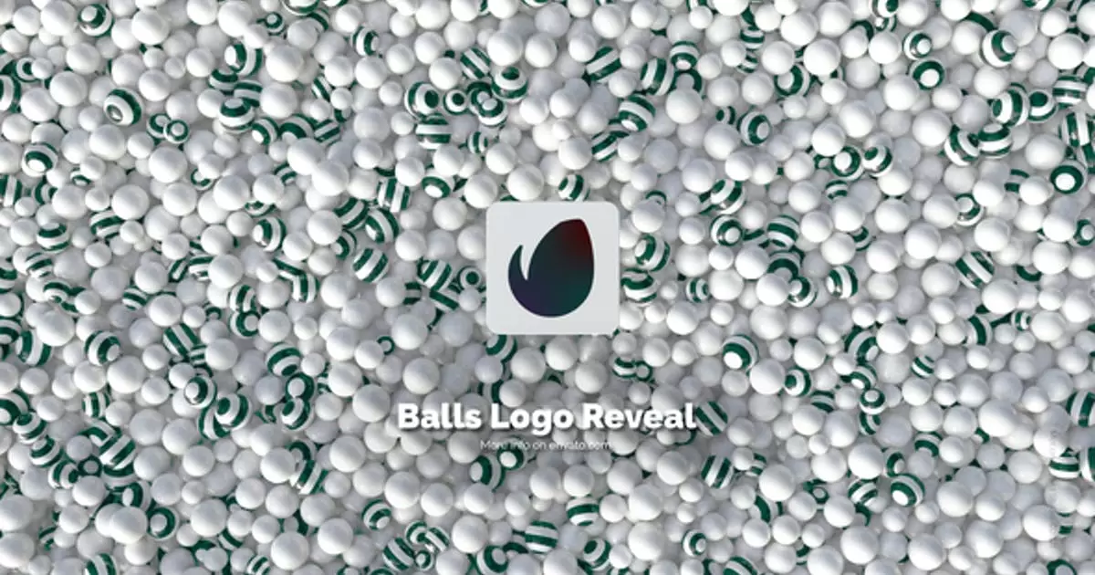 Balls徽标发光小球组合AE模版Balls Logo Reveal插图