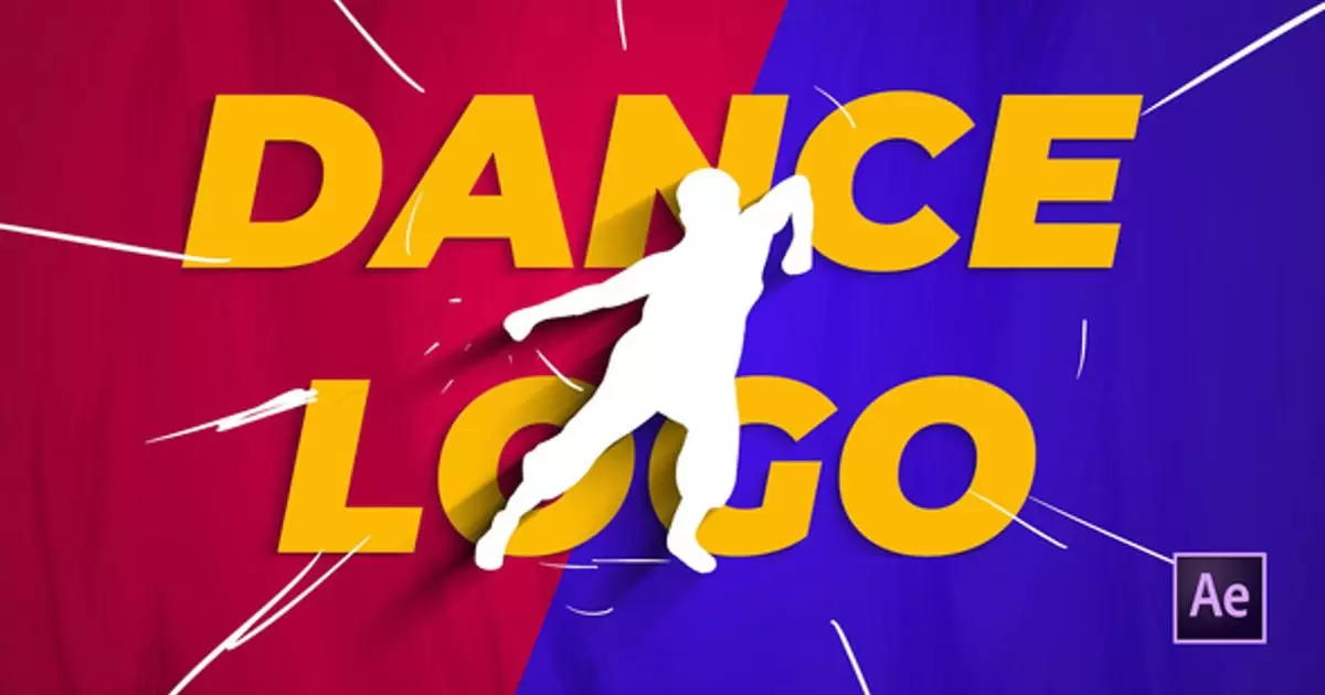 舞蹈体育运动片头logo简介AE模版Dance Logo Intro插图
