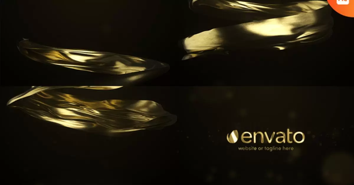 金色高级标志显露AE模版Gold Premium Logo Reveal插图