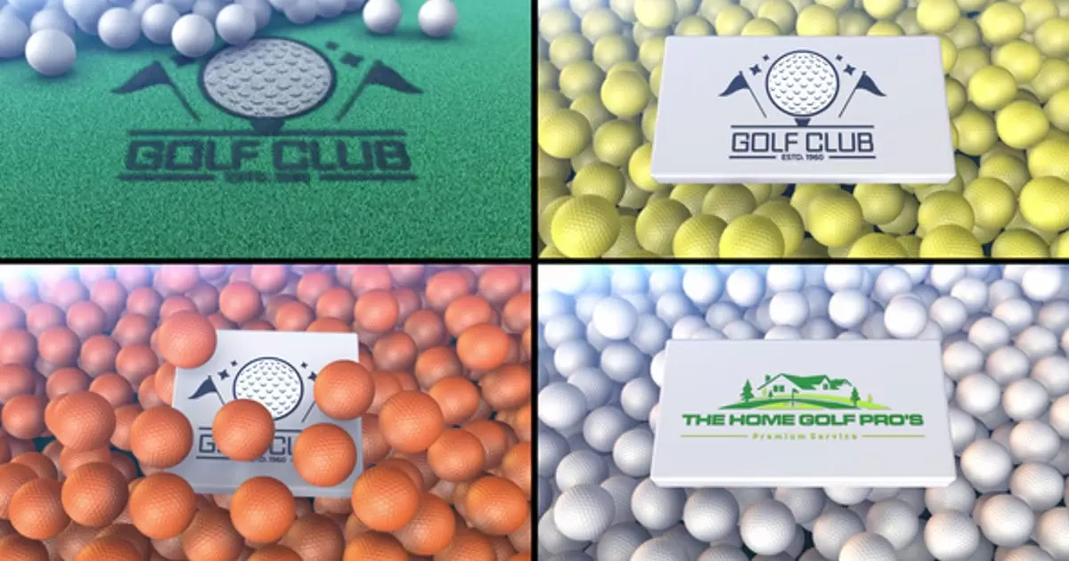 高尔夫球logo标志显露AE模版Golf Logo Reveal插图