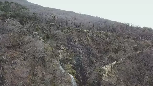 阿根廷火地岛的瀑布航拍视频素材插图