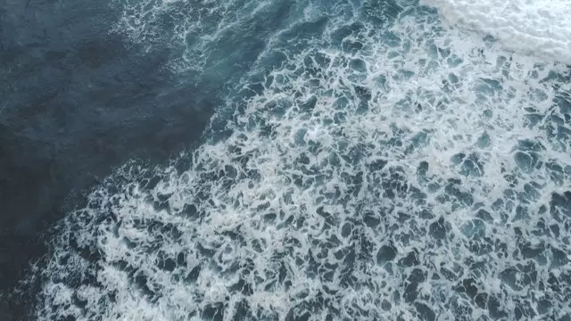 在海浪中冲浪的人航拍视频素材插图