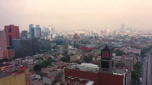 墨西哥城的革命纪念碑航拍视频素材插图