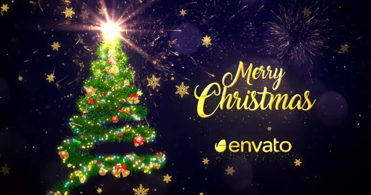 圣诞树的愿望节日片头AE模版Christmas Tree Wishes插图