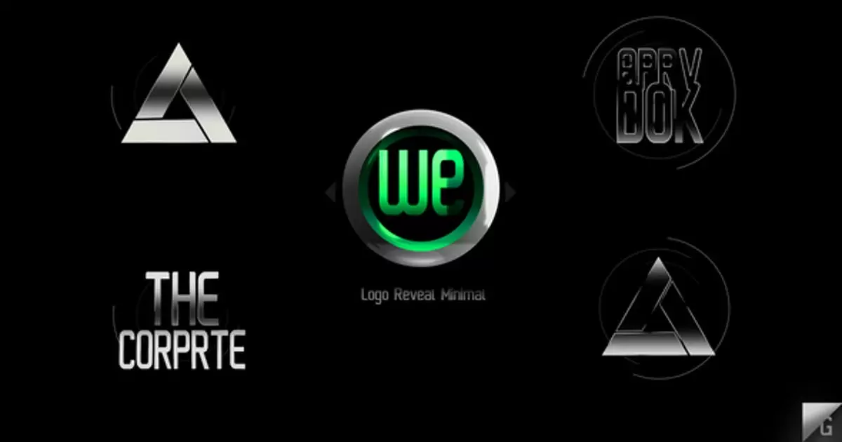 徽标显示简单元素AE模版Logo Reveal Minimal插图