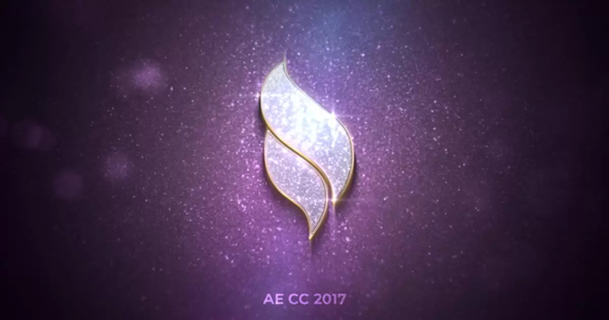 闪闪发光的闪光标志AE模版Sparkling Glitter Logo插图