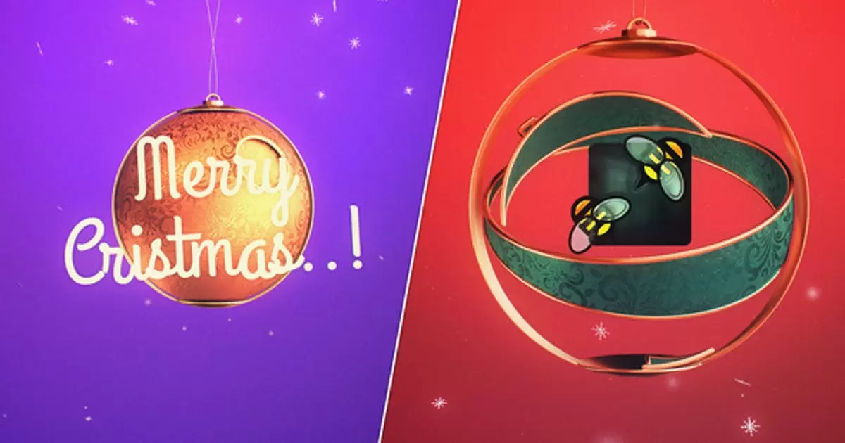 圣诞快乐球标志AE模版Merry Christmas Ball Logo插图