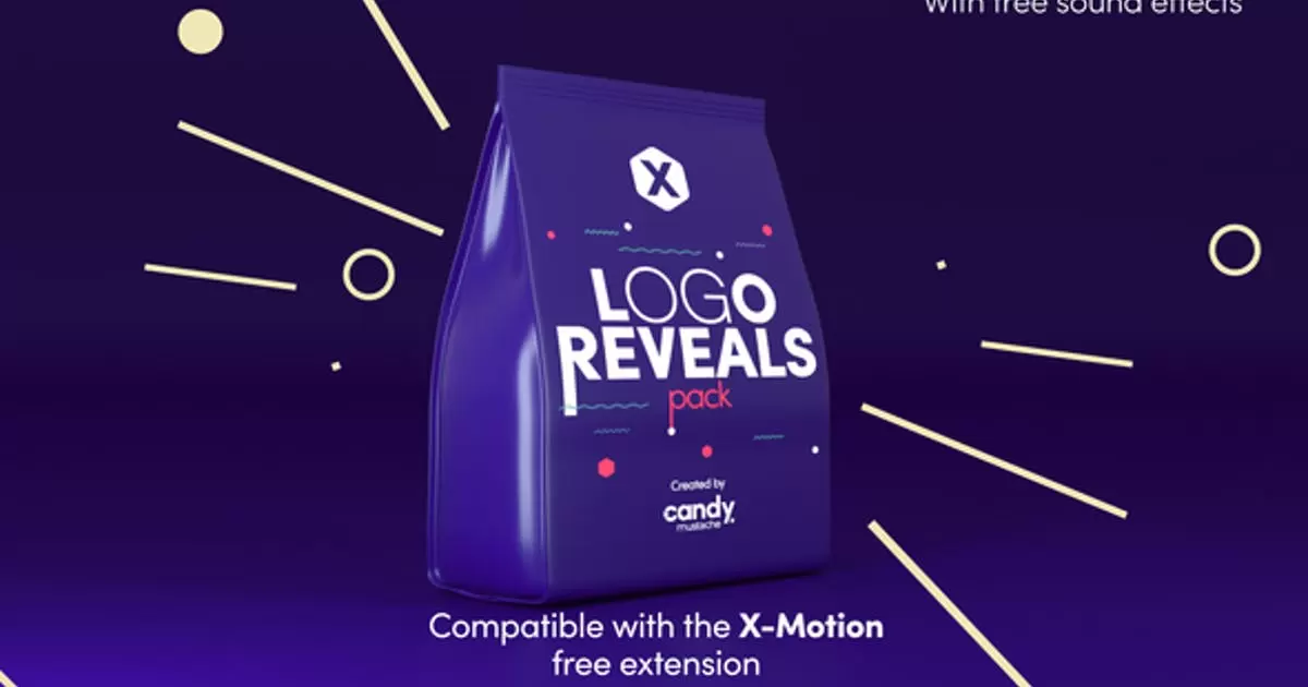 X标志包装宣传动画显示包AE模版X-Logo Reveals Pack插图