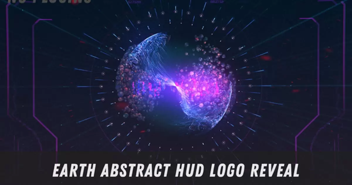 地球抽象logo标志揭示AE模版Earth Abstract Logo Reveal插图