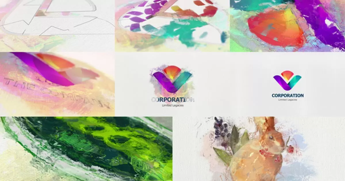 油漆中国风水墨logo标志徽标AE模版Logo In Paint插图 油漆中国风水墨logo标志徽标AE模版Logo In Paint插图