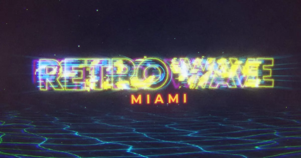 复古波浪80年代logo介绍AE模版Retro Wave Intro插图