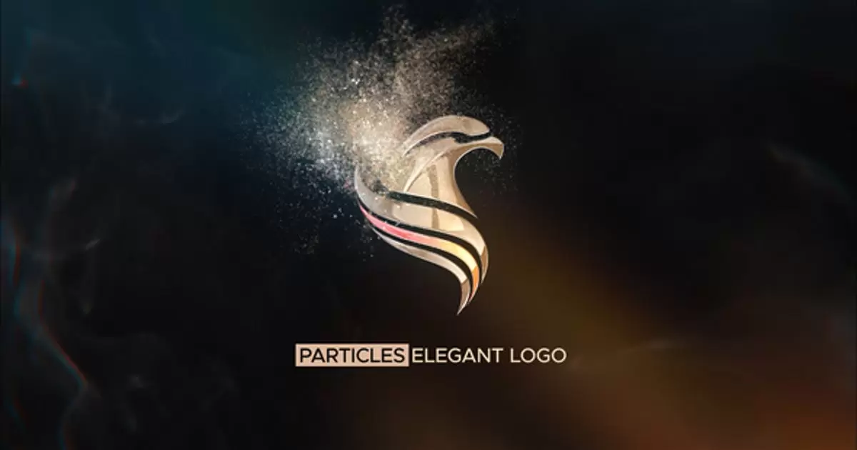 粒子优雅标志破碎logo飘散AE模版Particles Elegant Logo | After Effects插图