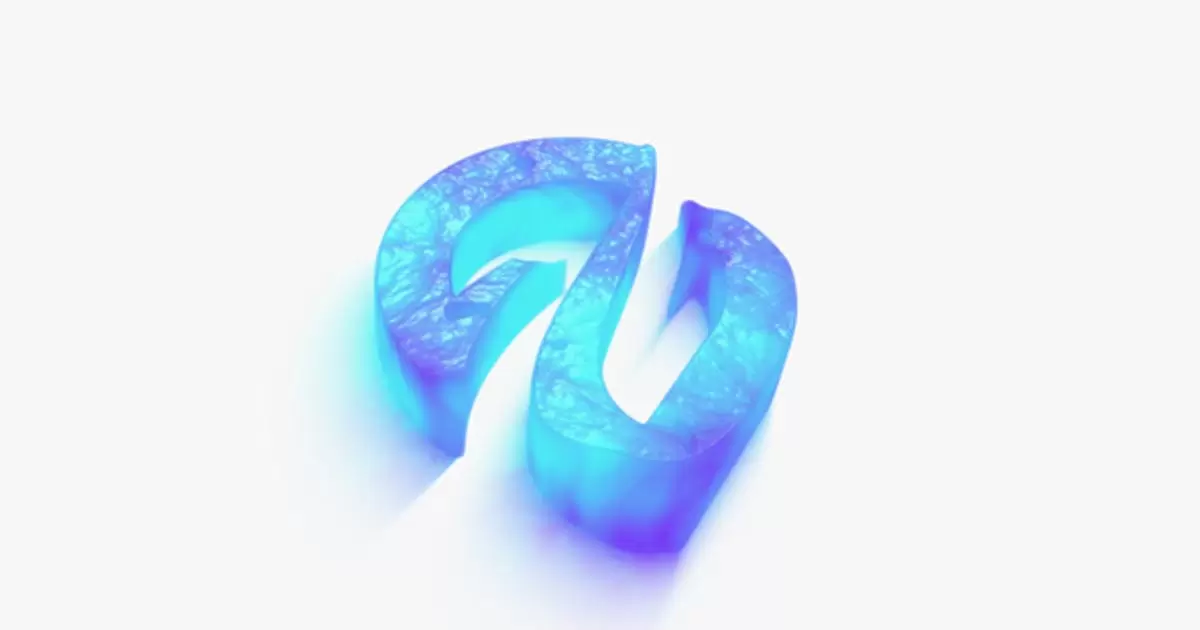 3D波浪液体动画logo标志AE模版3D Waves Logo插图